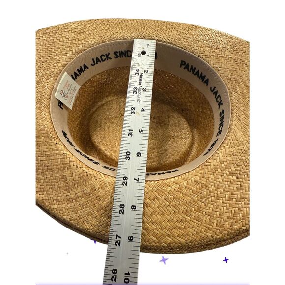Panama Jack Straw Hat Interior Sweat Band Sun Protection Golf Outdoors Beach - Picture 10 of 12